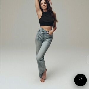 Madewell x Molly Dickson crossover straight leg jeans